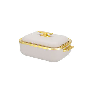 La Mesa matte lailac & gold plastic food warmer 4L