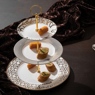 La Mesa 3 Tiers Porcelain Dessert Serving 