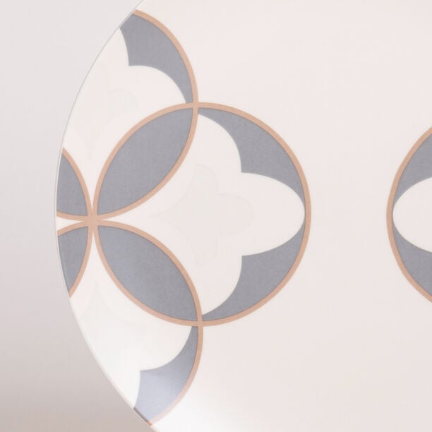 La Mesa grey/white porcelain 18 pc dinner set image number 2