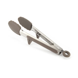 ملقط طعام سيلكون بمقبض خشبي لون بني من البرتو 