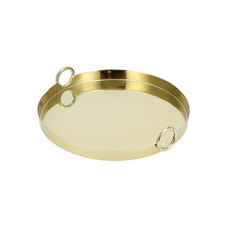 Gold serving tray 36*36*6.5 cm