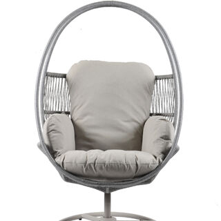 Garden rotating chair light gray 90*95*150 cm
