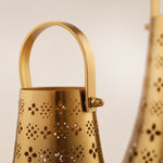 Lucerna Ramadan Lanterns Stainless Steel, Gold 20*20*34Cm image number 1