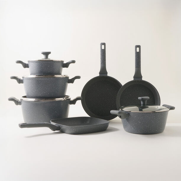 Alberto aluminum cookware set 11pcs, grey image number 0