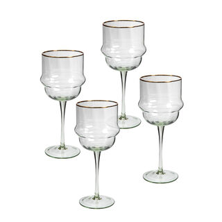 La Mesa Goblet 4 Pieces Set Gray+Gold