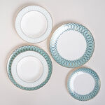 لا ميسا طقم عشاء بورسلان ذهبي/فيروزي 18 قطعة image number 0