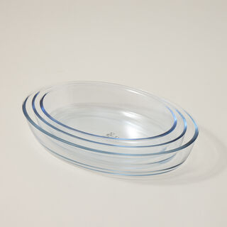Alberto Glass Oven Tray Set 3 Pieces 