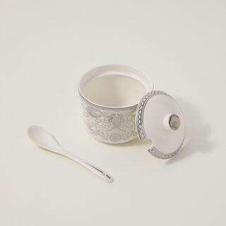 Zukhroof 28 Pieces Porcelain Tea And Coffee Set Danteel Silver Serve 6