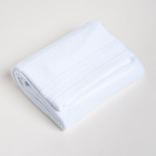 Waffle cotton bath towel, white 70*140 cm