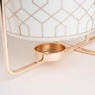 5 Pcs Round Food Warmer With Stand