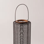 Homez metal and wood lantern 20.5*20.5*43cm image number 1