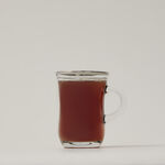 Tea Glass Set 6 Pieces Double Line Silver image number 0