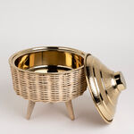 Small Bamboo Basket With Jar Gold image number 4