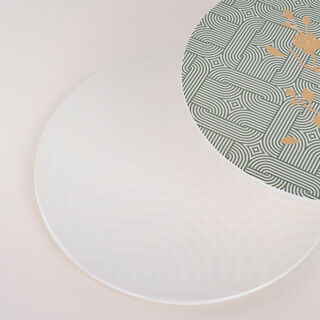 La Mesa green porcelain 2 cake plate