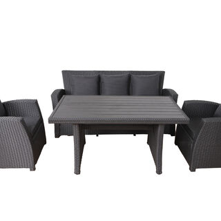 Sofa Set With Dining Table 4 Pcs, Grey
