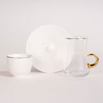 Dallaty white Tea and coffee cups set 28 pcs image number 1