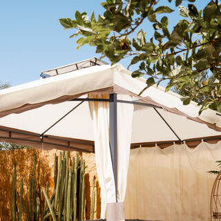 Double Topped Metal Gazebo