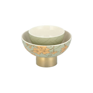 Dallaty green porcelain date bowls set 2 pcs