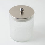 ألبرتو طقم برطمانات زجاج 3 قطع 12*12*14سم، فضي image number 2