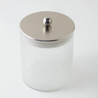 ألبرتو طقم برطمانات زجاج 3 قطع 12*12*14سم، فضي