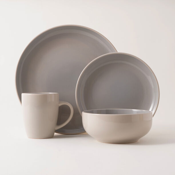 La Mesa 16pcs stoneware dinner set, grey image number 0
