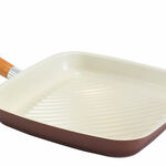 Alberto Ceramic Coated Grill Pan With Wood Handle  image number 1