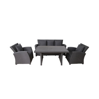 Sofa Set With Dining Table 4 Pcs, Grey