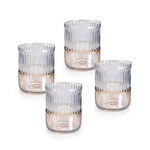La Mesa Tumbler 4 Pieces Set Clear+Gold image number 0