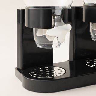 البرتو موزع حبوب مزدوج بلاستيك أسود 2*3500 مل