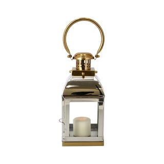 Lantern Stainless Steel Silver & Gold