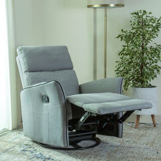 Parma manual recliner/rocking chair, light grey