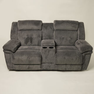 2 Seater dark gray recliner