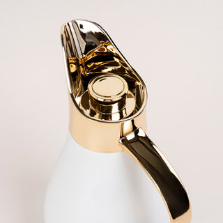 Dallaty steel vacuum flask white/gold 1L