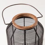 "Homez cage lantern black metal and wood 20*20*30cm image number 2
