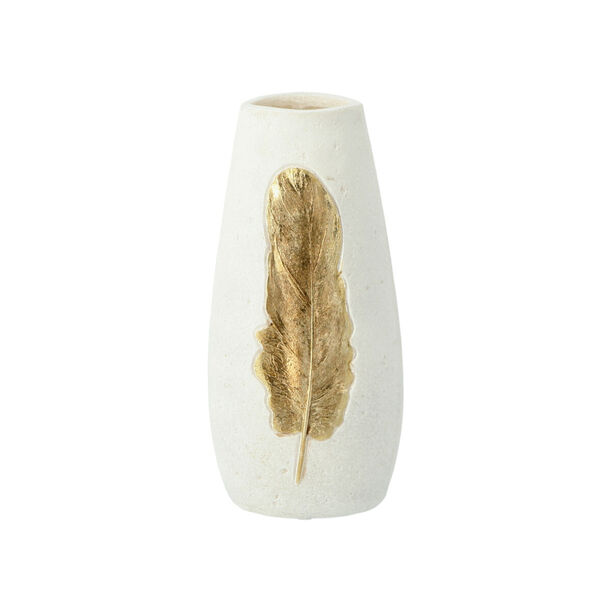 Ceramic Vase Feather Gold  image number 0