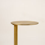 Homez aluminum sofa table in gold dia 40cm image number 1