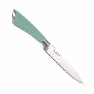 Alberto&reg;Utility Tapered Knife Hollow Stainless Steel With Soft Brown Handle 4 Inch