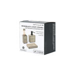 Homez beige and black cermic 3 pcs bath set image number 0