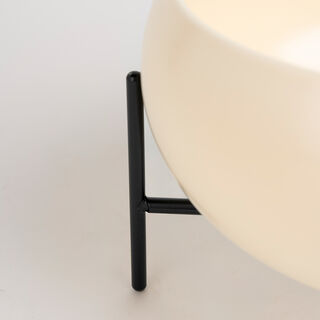 La Mesa 22Cm Salad Bowl Semi Mat Beige W/Black