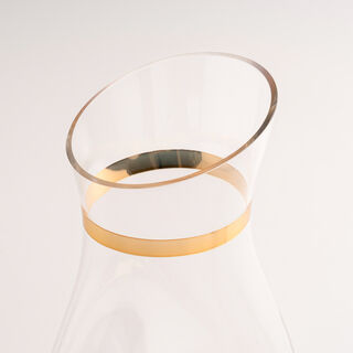 7 Pcs Glass Drink Set Tashkeel Pattern Gold