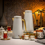 Dallaty set of 2 steel vacuum flask white/gold 1.0L and 1..3L image number 4