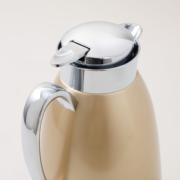 دلتي دلة شاي أو قهوة حافظة للحرارة ستيل باللون الذهبي image number 2