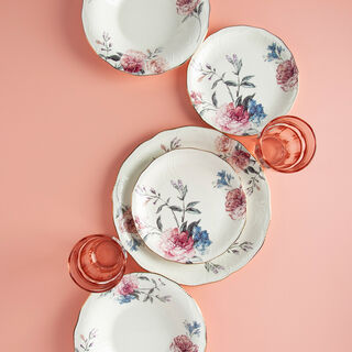 La Mesa multicolor porcelain 18 pc dinner set