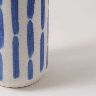 Homez Ceramic Blue And White Vase 9.7*9.7*26Cm