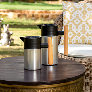 دلة ستيل حافظة للحرارة لون فضي سعة 800 مل من دلتي