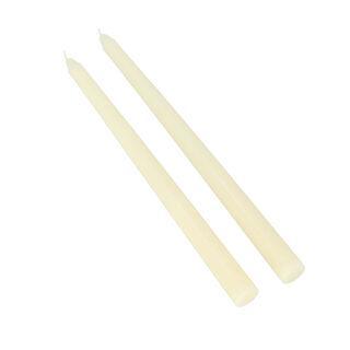 2 Pieces Taper Candle Scented Ivory Vanilla