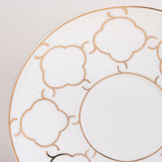 دلتي طقم فناجين قهوة تركي بورسلان لون ذهبي وأبيض 12 قطعة