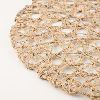 لا ميسا مفرش أطباق جوت 38سم، بيج