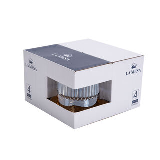 La Mesa Tumbler 4 Pieces Set Clear+Gold