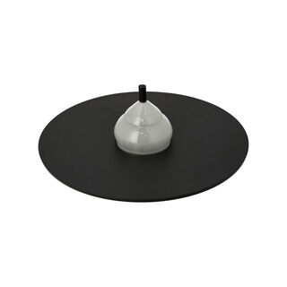 Abundance Serving Platter Black Frosted Glass